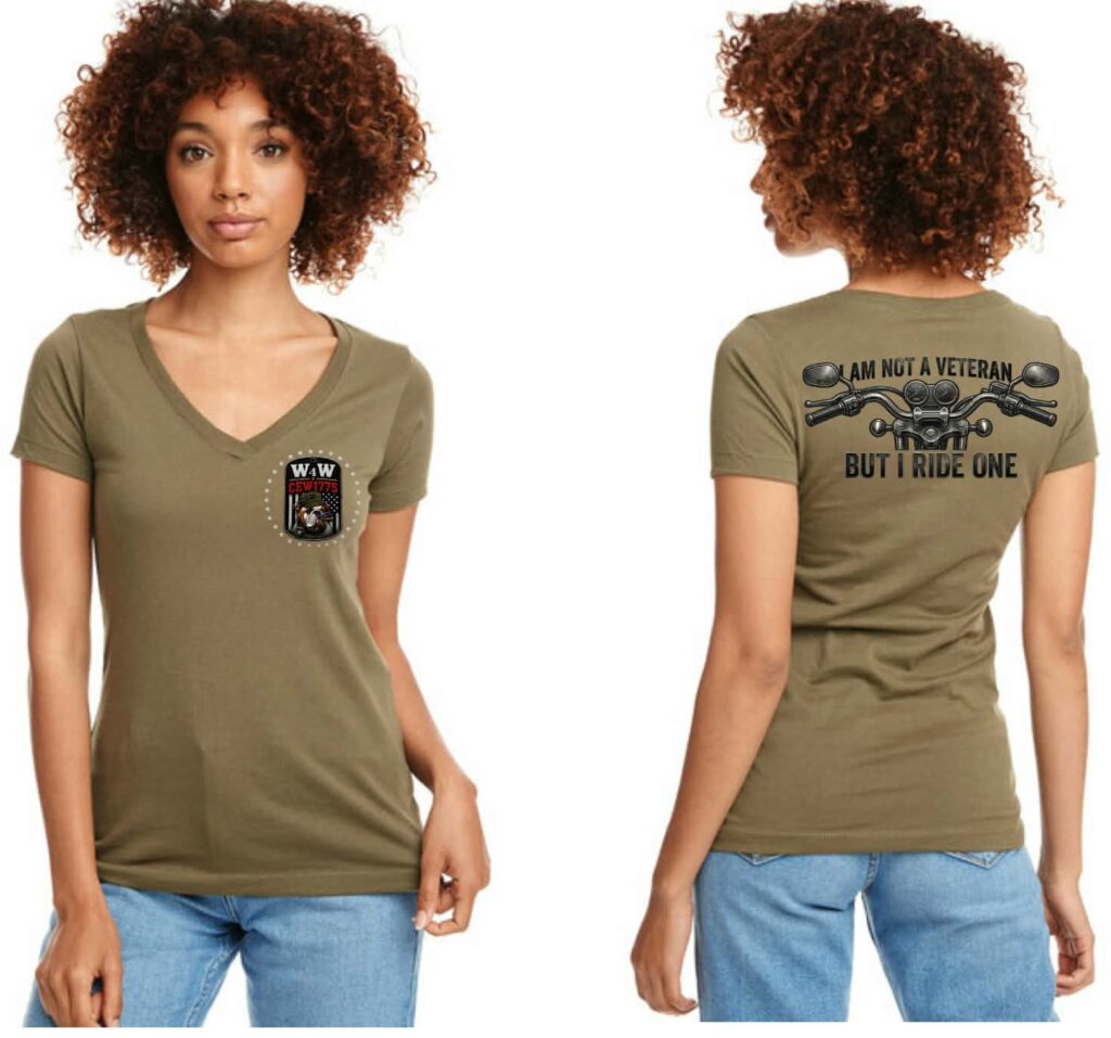 I'm Not a Veteran, But I Ride One Women's V-Neck
